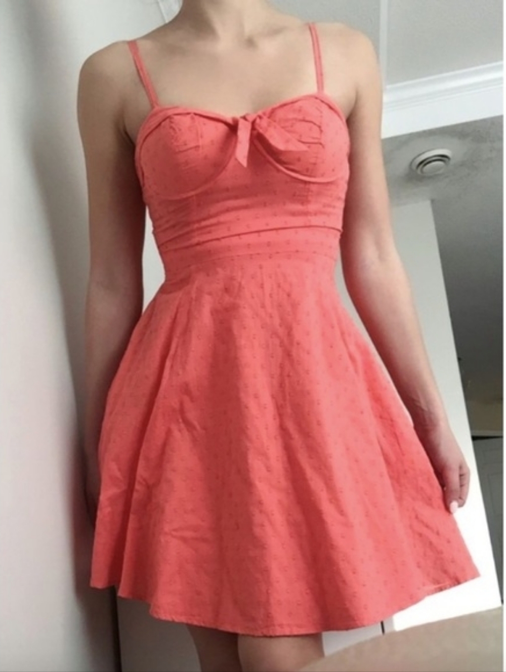 Jessica Simpson - (Size XS) Coral Sleeveless Women's Dress